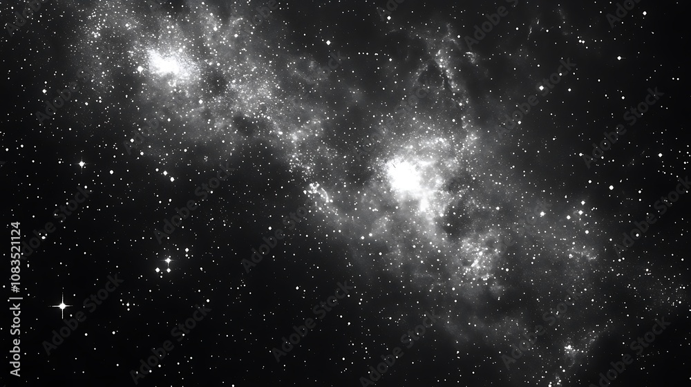 Fototapeta premium Background space galaxy star, Black background with a white grunge texture
