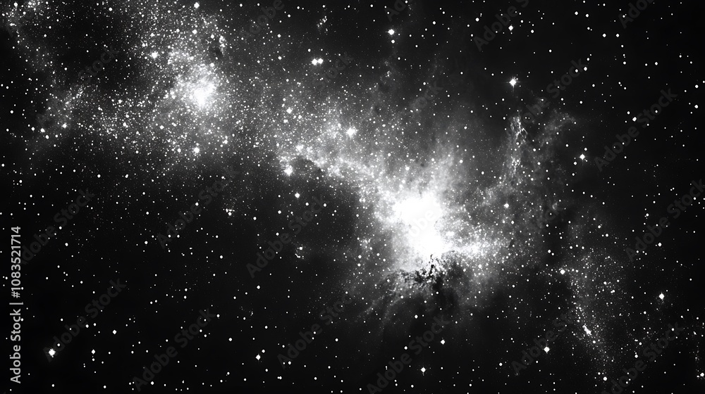Obraz premium Background space galaxy star, Black background with a white grunge texture