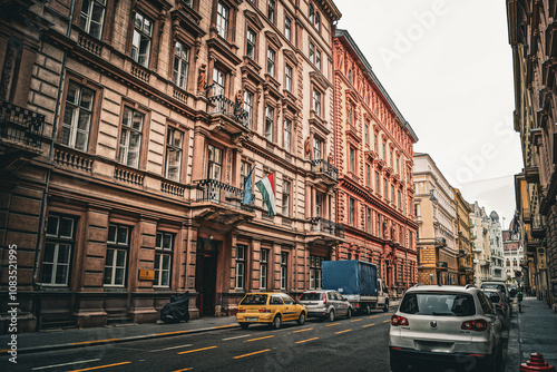 Obraz na płótnie ヨーロッパのクラシカルな通り w salonie
