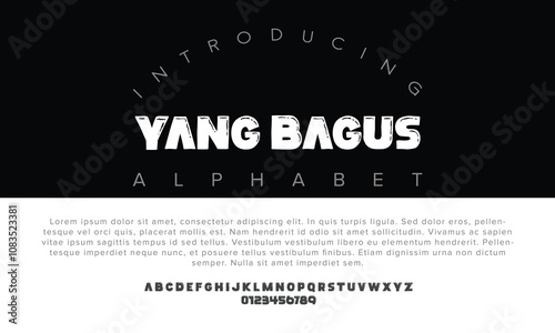 Luxury Yang Laen alphabet letters font for logo