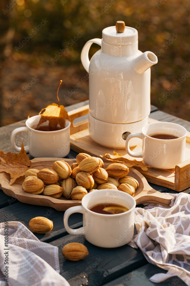 Fototapeta premium coffee and cookies