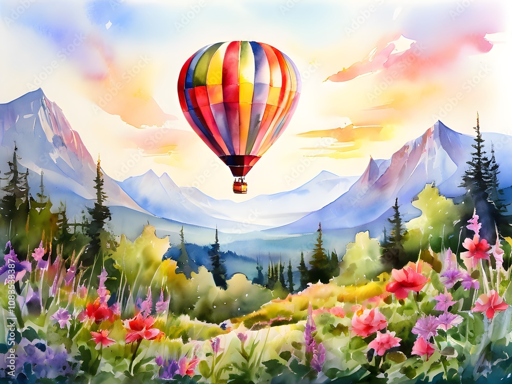 Fototapeta premium Hot air balloon in the sky