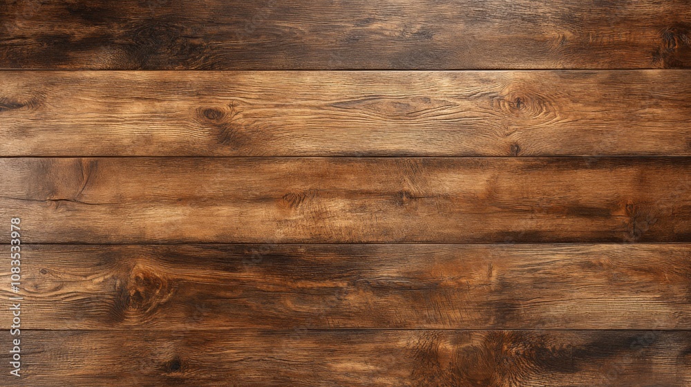 Naklejka premium Close-up View of Horizontal Wooden Planks