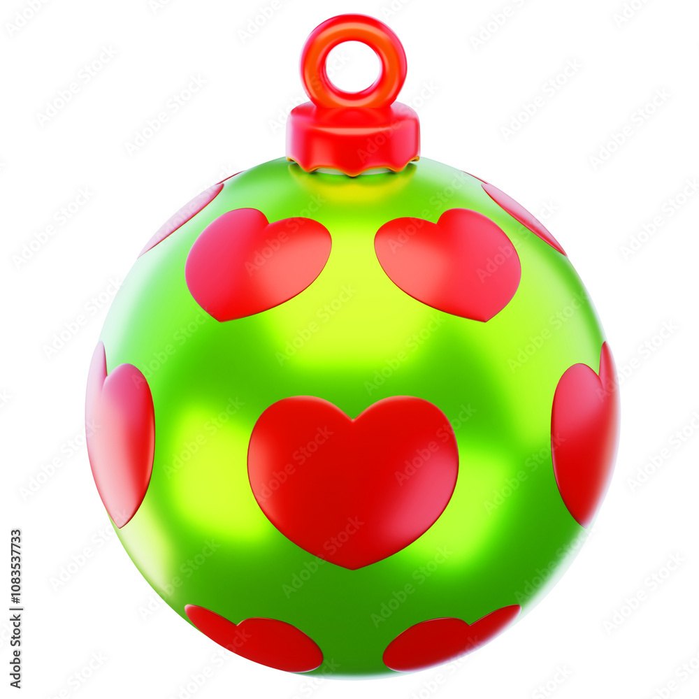Obraz premium Christmas Ball 3d render icon