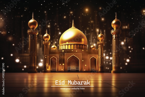 Happy eid mubarak background design