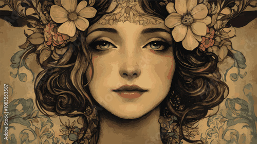 portrait of a woman with hair