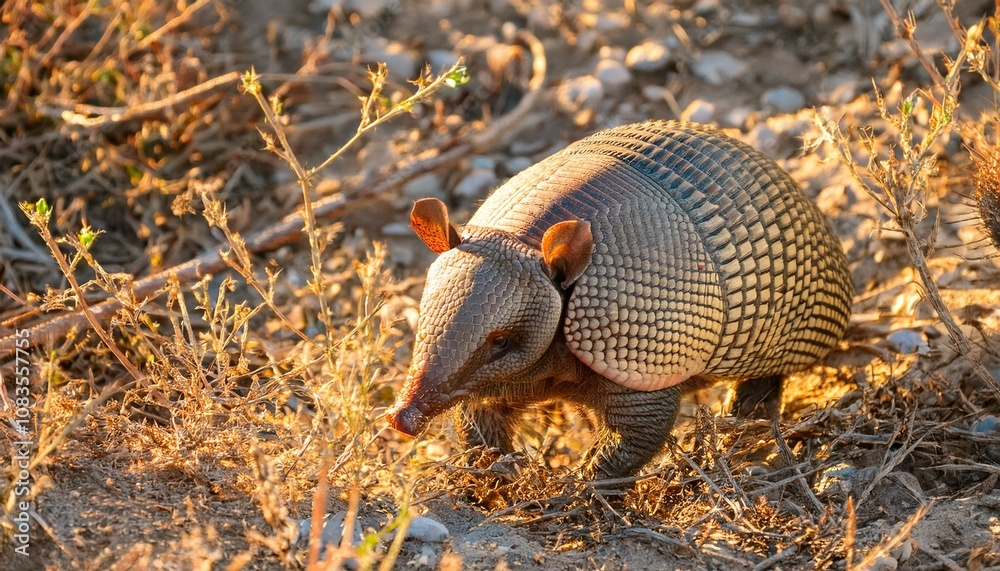 Obraz premium 自然にいるアルマジロ