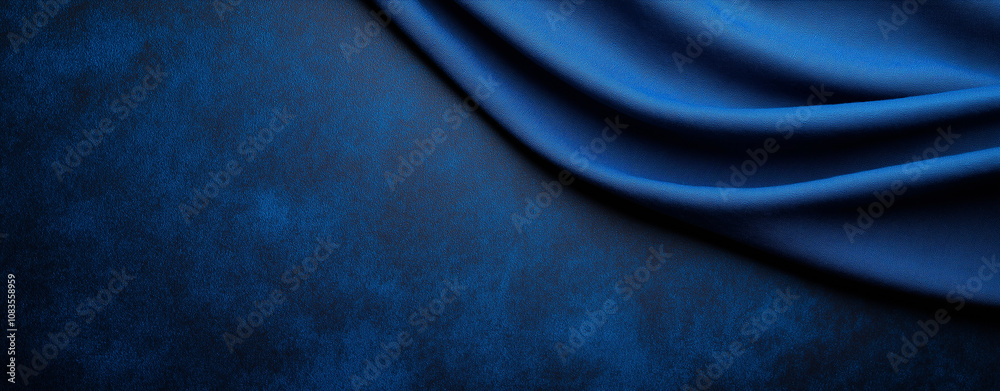 Obraz premium A rich deep blue textured background with a weathered effect. The image features varying shades of navy and electric blue ,dimension. Small variations in the color intensity ,copy space.