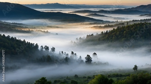 MistyValleyMorningBackgrounds, FoggyMountainLandscapes, SereneNatureScenes, MorningMistValleyDesigns
 photo