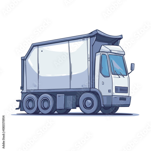 side view of a minimalist compactor simple vector