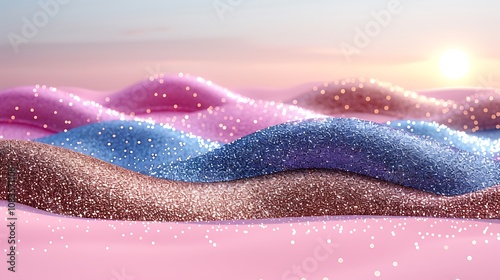 Sparkling Purple Glitter Background with Elegant Bokeh Light Effect photo