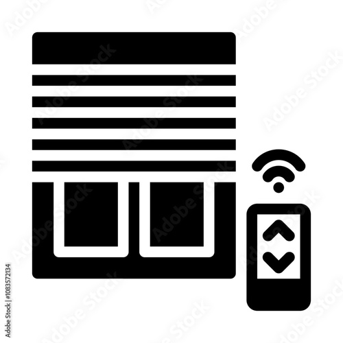 Automated blinds solid icon
