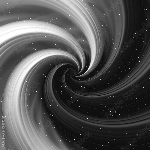 Abstract Black and White Swirl Background with Hypnotic Patterns photo