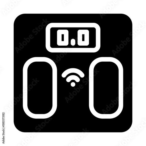 Smart bathroom solid icon