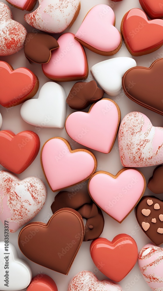 Fototapeta premium ハート チョコレート クッキー