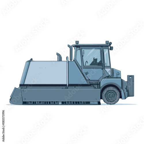 side view of a minimalist compactor simple vector