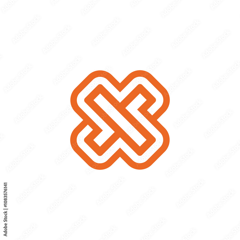 Fototapeta premium Geometric Letter X Logo design template