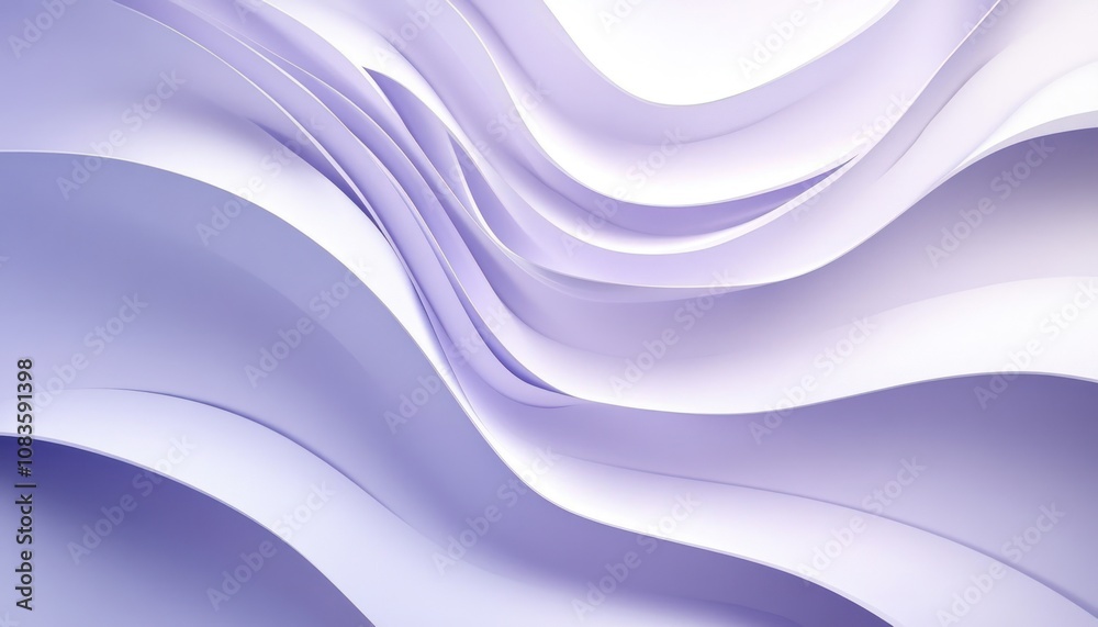 Obraz premium Abstract Lavender and White Curved Background