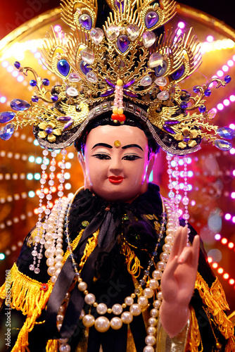 Xu Mieu Pagoda. Taoist deity.  An Giang Province. Mekong Delta, Vietnam. photo