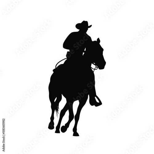 A horse is running with a man on top of it. The man is wearing a helmet