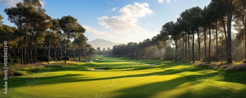 Golf Course in a Forest photo