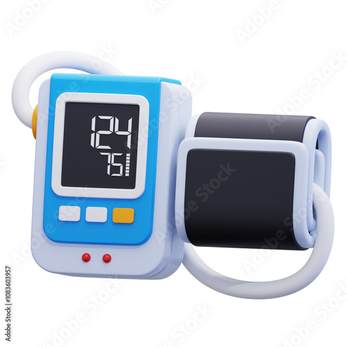 blood pressure monitor 3d icon illustration