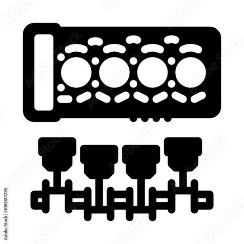 Car engine solid icon