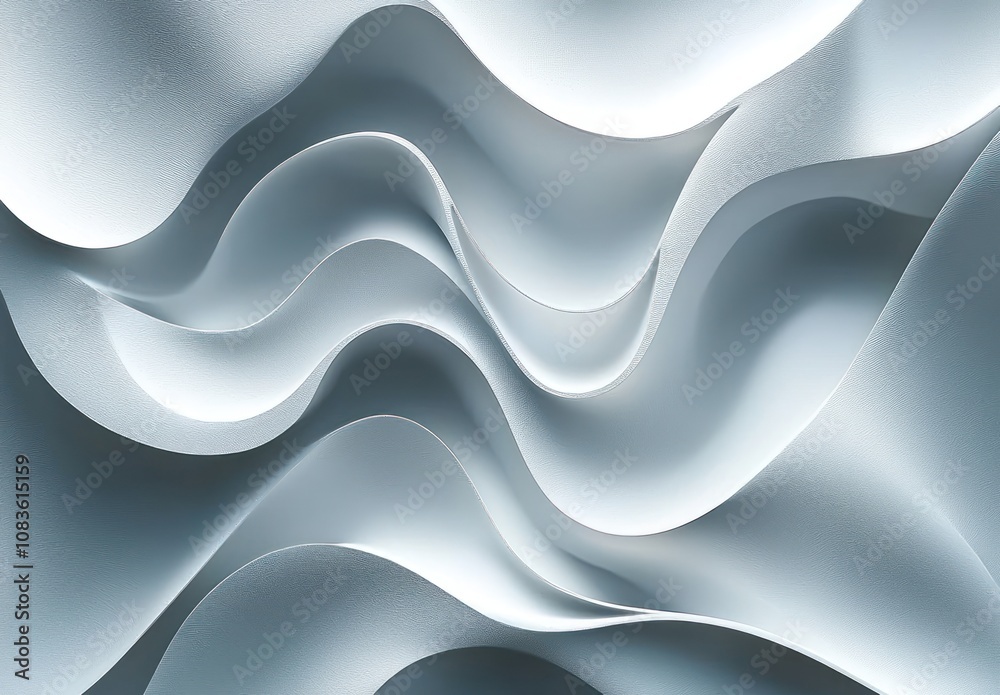 Obraz premium Abstract White Curved Surface with Subtle Texture