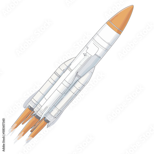 Rocket Launch Illustration: Space Exploration