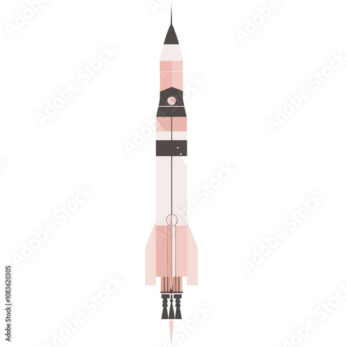 Pink Rocket Launch: Space Exploration