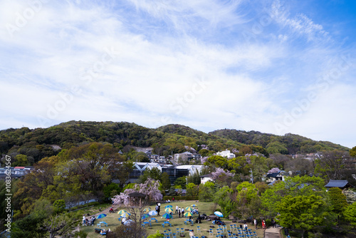 春先の大阪府池田市 