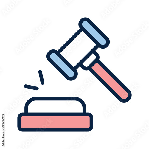 Gavel and block representing auctions or bidding events