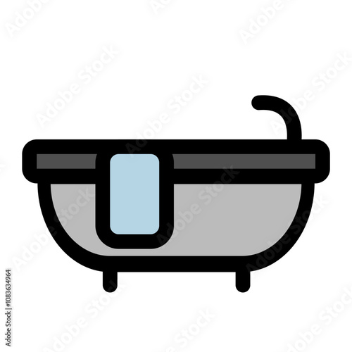 Bathroom spa bathtub - clean and modern bathroom icon