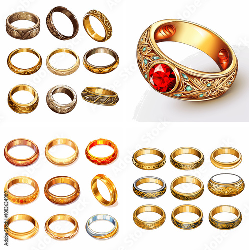 rings jewelry accessory fashion gold silver diamond gemstone wedding engagement band circula