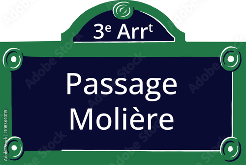 3e Arrt, Elegant Parisian Street Sign