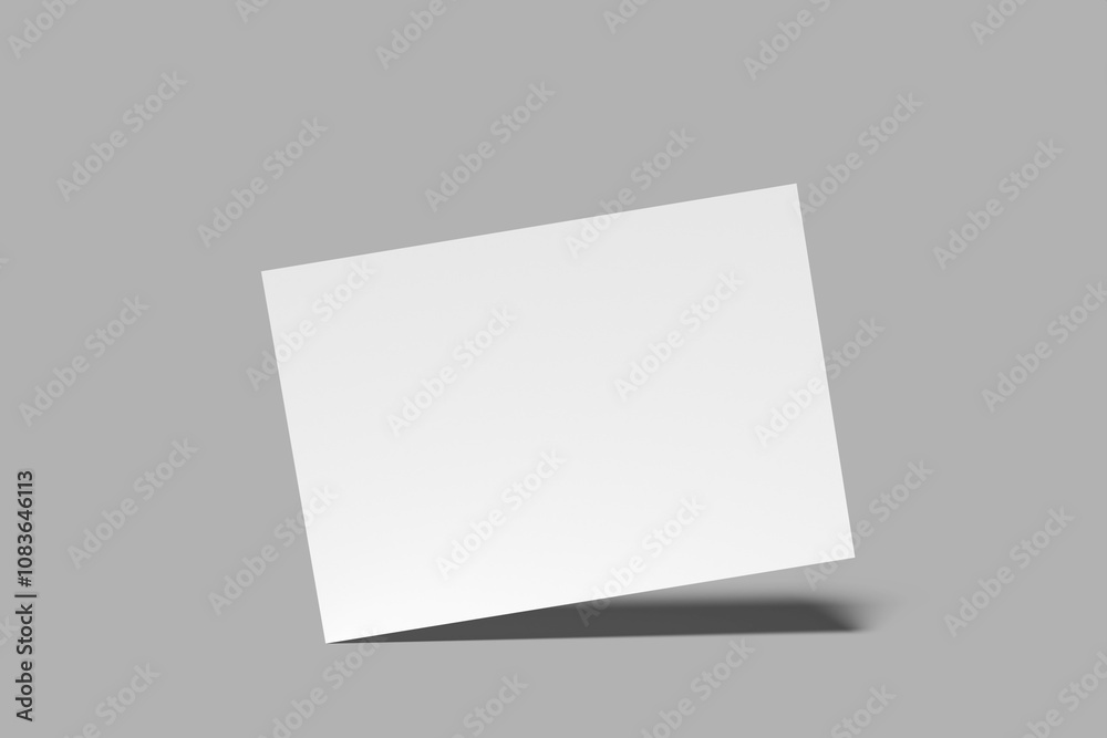 Fototapeta premium a5 flyer landscape blank mockup