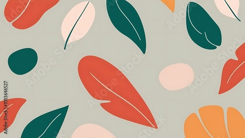 Seamless floral pattern with green leaves, perfect for spring and summer designs