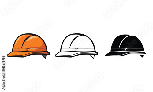 Construction helmet vector illustration