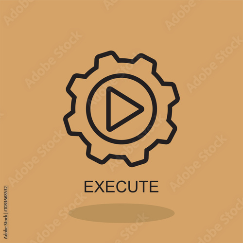 execute icon , business icon vector