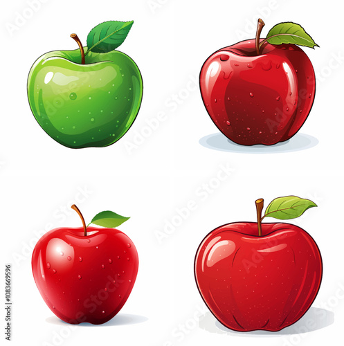 Apple Fruit Tree Orchard Red Green Crisp Sweet Tart Healthy Vitamin C Juice Snack Nutrition
