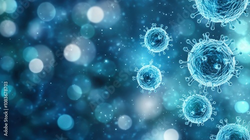 Explore the microcosm with this abstract medical-themed background