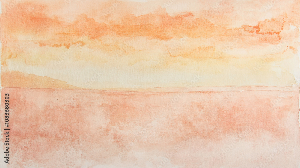 Fototapeta premium Plain watercolor background of large washes in neutral colors for graphic design or wallpaper.