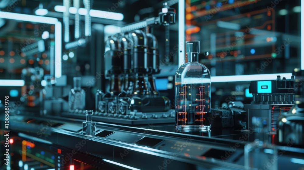 Naklejka premium Transport the audience to a sleek