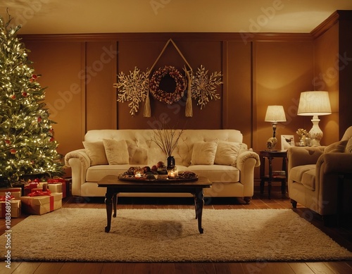 New Year's interior, decorations, Christmas decorations