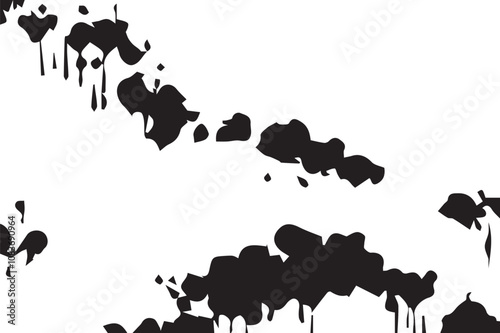 Abstract grunge black texture, chaotic shape. Vector background