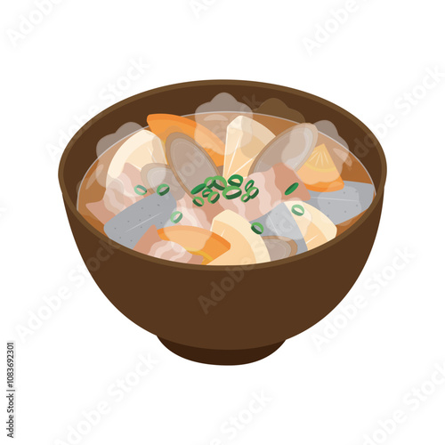 お味噌汁　豚汁