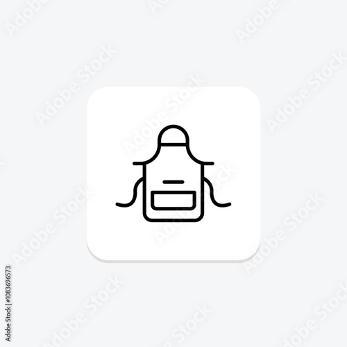 Apron line icon , vector, pixel perfect, illustrator file