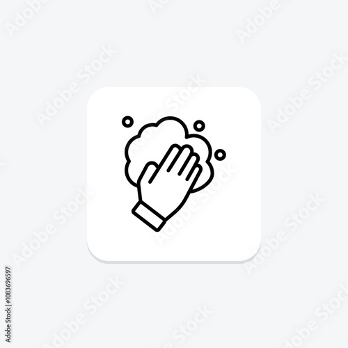 Hand Wash line icon , vector, pixel perfect, illustrator file