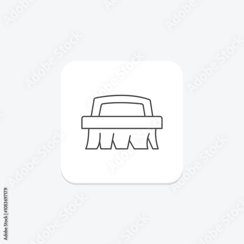 Cleaning Brush thinline icon , vector, pixel perfect, illustrator file