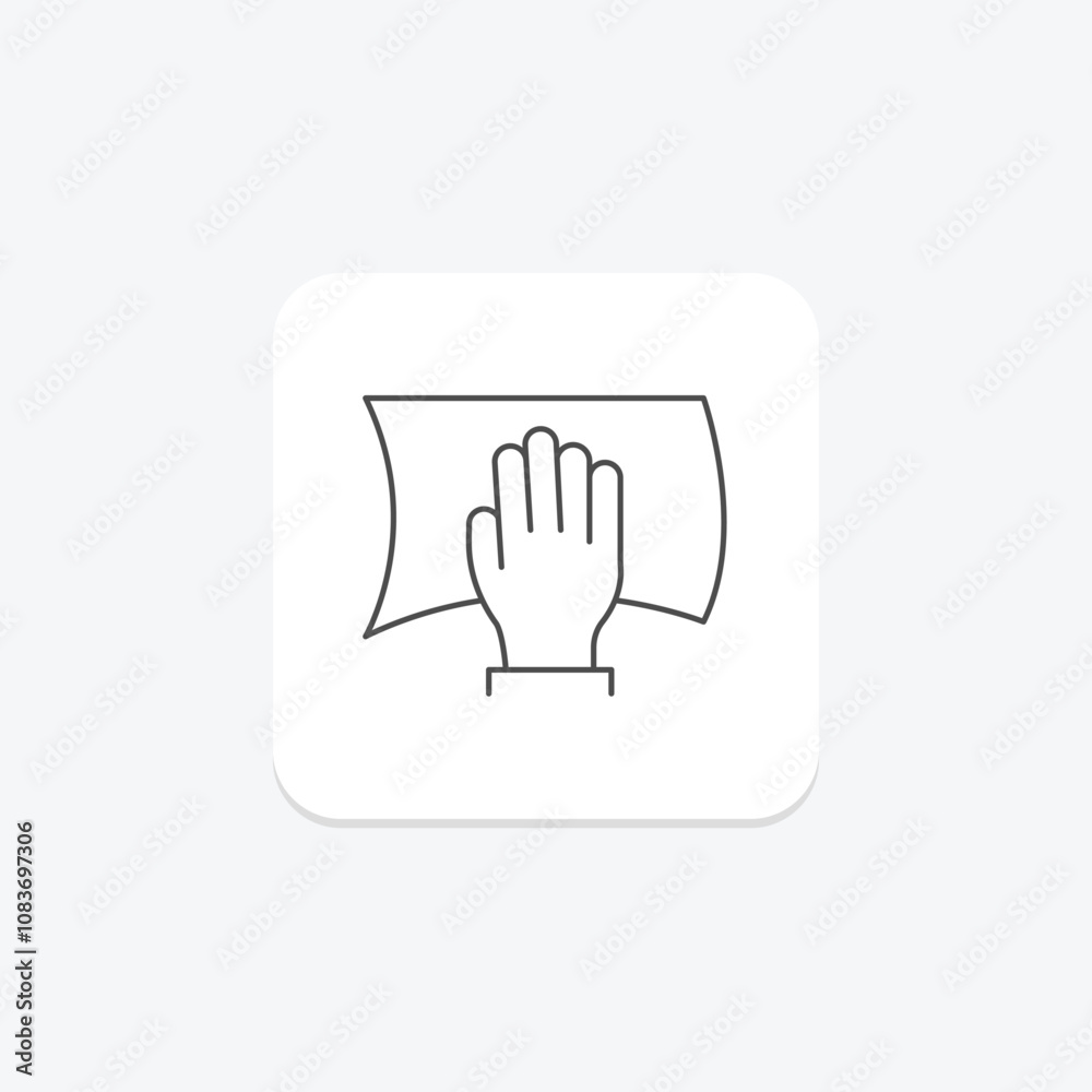 Obraz premium Hand clean thinline icon , vector, pixel perfect, illustrator file